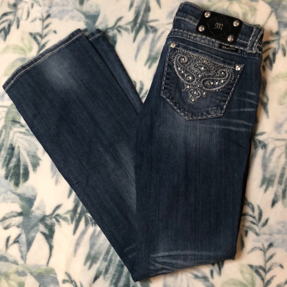 Miss Me jeans with rhinestones boot size 28 - Picture 2 of 11